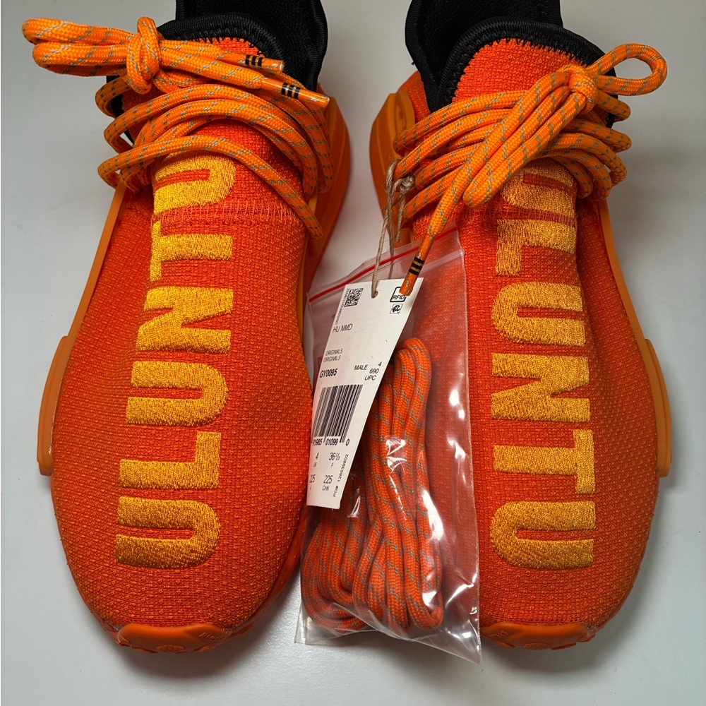 adidas x Pharrell NMD Human Race Kids Sneakers - Bright Orange and Yellow